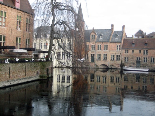 Bruges with fractured ice