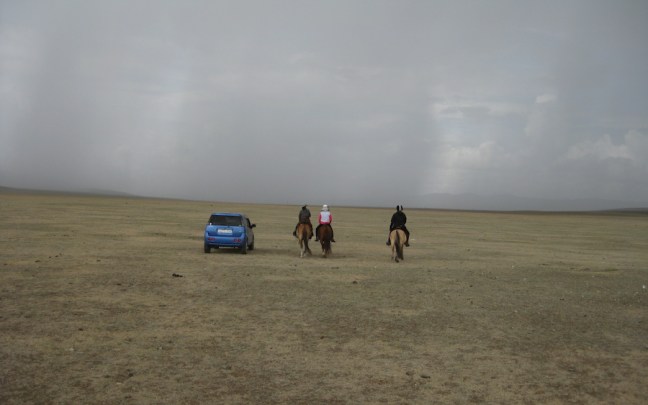 Into the storm... Half an hour later we were putting up a tent in a hail storm