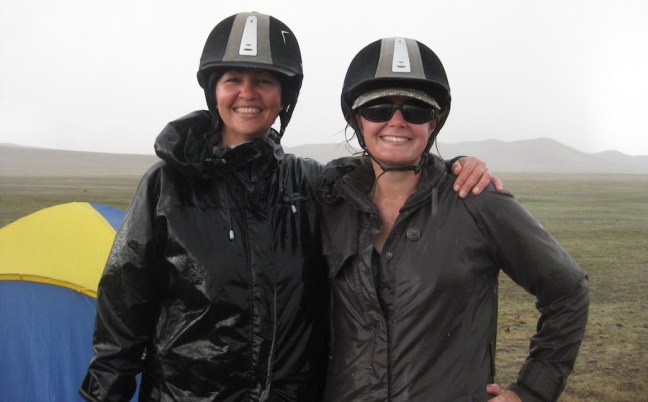 This is what happens when you put up tents during hail storms.