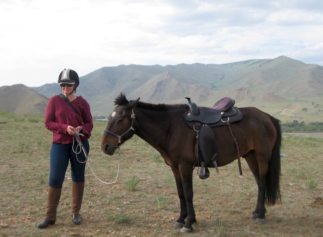 Day 4 - while waiting, we took photos! This is me with my horse.